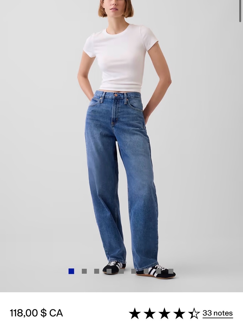 NWT GAP Women's size 30 barrel jeans - high waisted - medium blue indigo - Picture 3 of 6